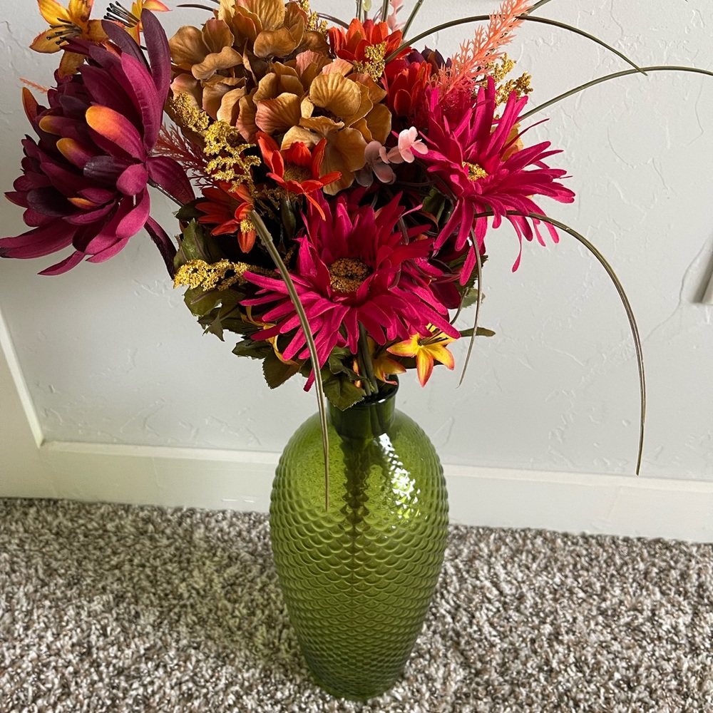 Vibrant Faux Fall Flowers - Picture 1 of 8